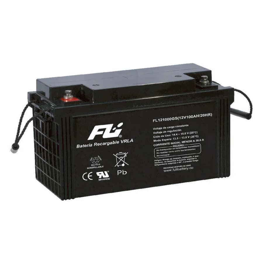 Batería sellada Fulibattery FL121000GS de 12 voltios y 100 amperios-hora