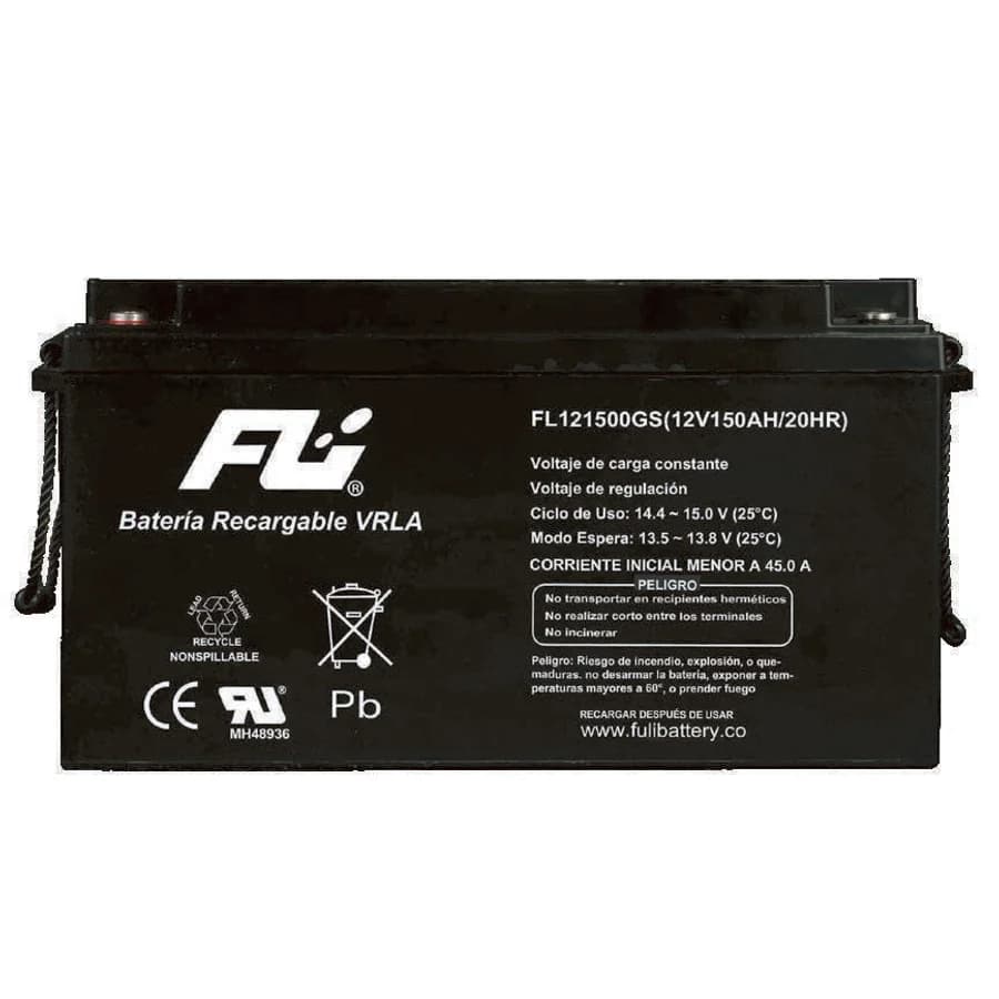 Batería sellada Fulibattery FL121500GS de 12 voltios y 150 amperios-hora