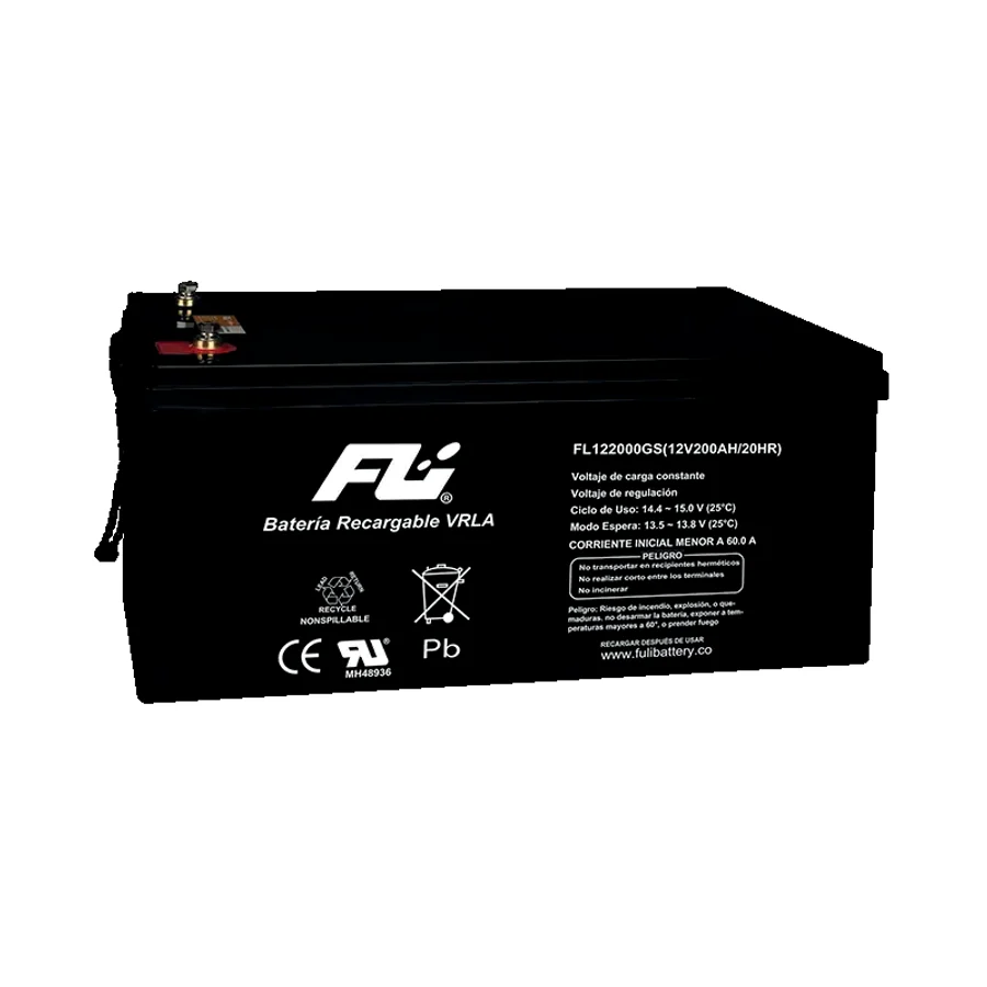 Batería sellada Fulibattery FL122000GS de 12 voltios y 200 amperios-hora