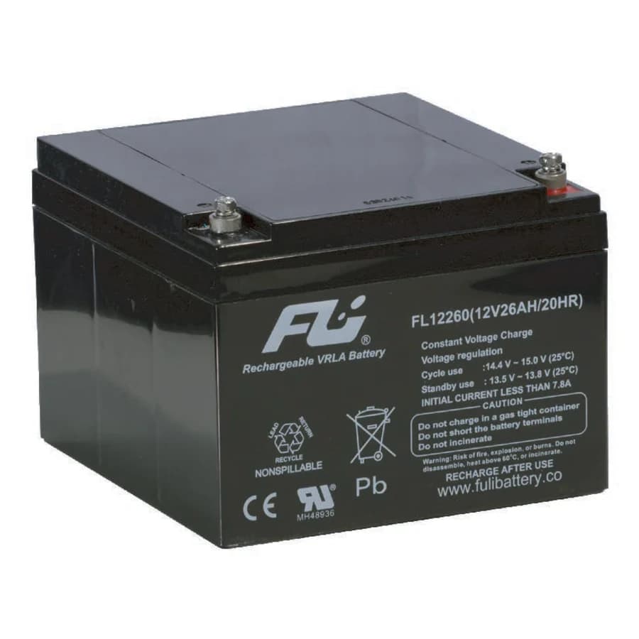 Batería sellada Fulibattery FL12260GS de 12 voltios y 26 amperios-hora