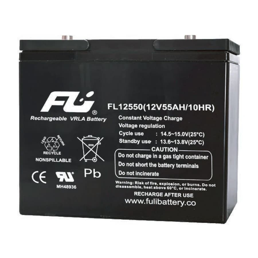Batería sellada Fulibattery FL12550GS de 12 voltios y 55 amperios-hora