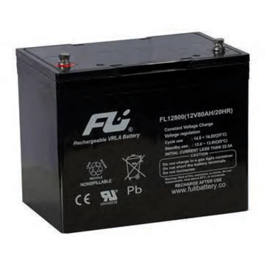 Batería sellada Fulibattery FL12800GS de 12 voltios y 80 amperios-hora