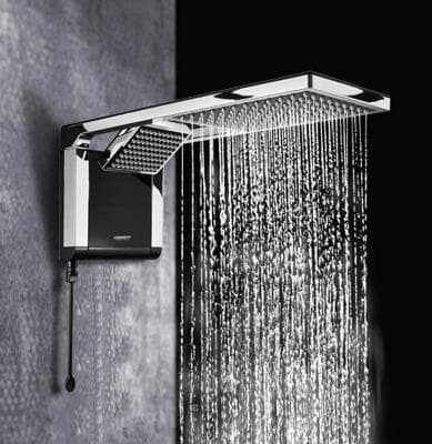 Ducha eléctrica Lorenzetti Acqua Duo Ultra negro cromado 110vl — Herium Colombia